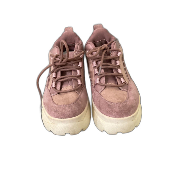 90’s Y2K style Madden Girl Bounce Platform Shoes 8.5 Pink Faux Suede * - Picture 2 of 12